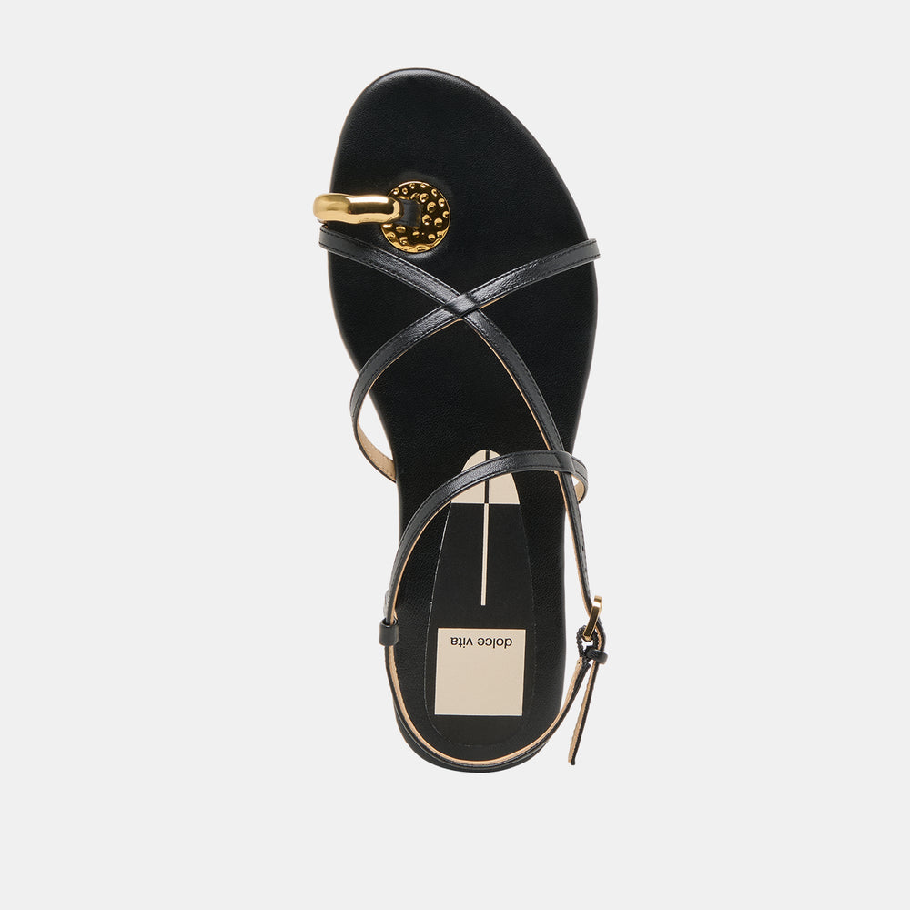 KESHA SANDALS BLACK LEATHER | Dolce Vita Women