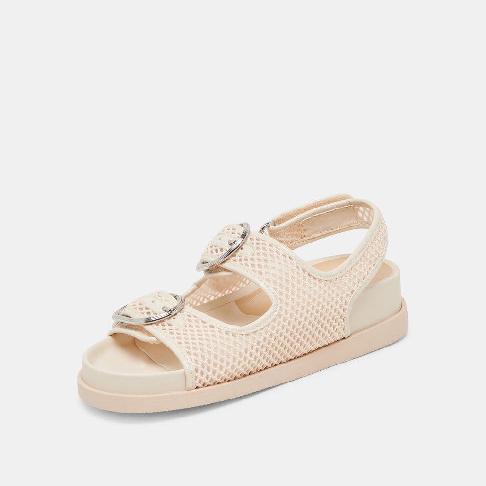 STARLA MESH SANDALS CREME WOVEN MESH | Women Dolce Vita