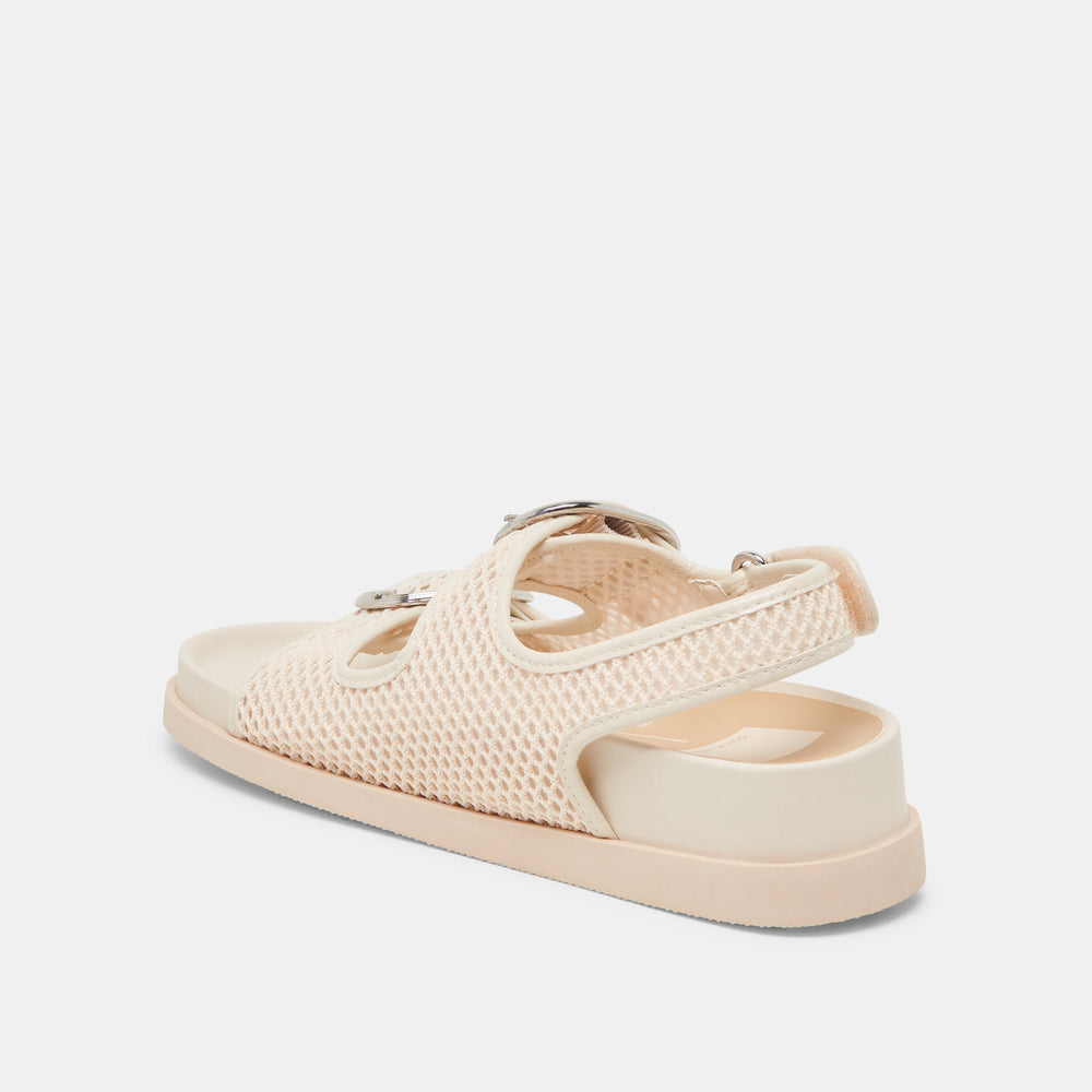 STARLA MESH SANDALS CREME WOVEN MESH | Women Dolce Vita