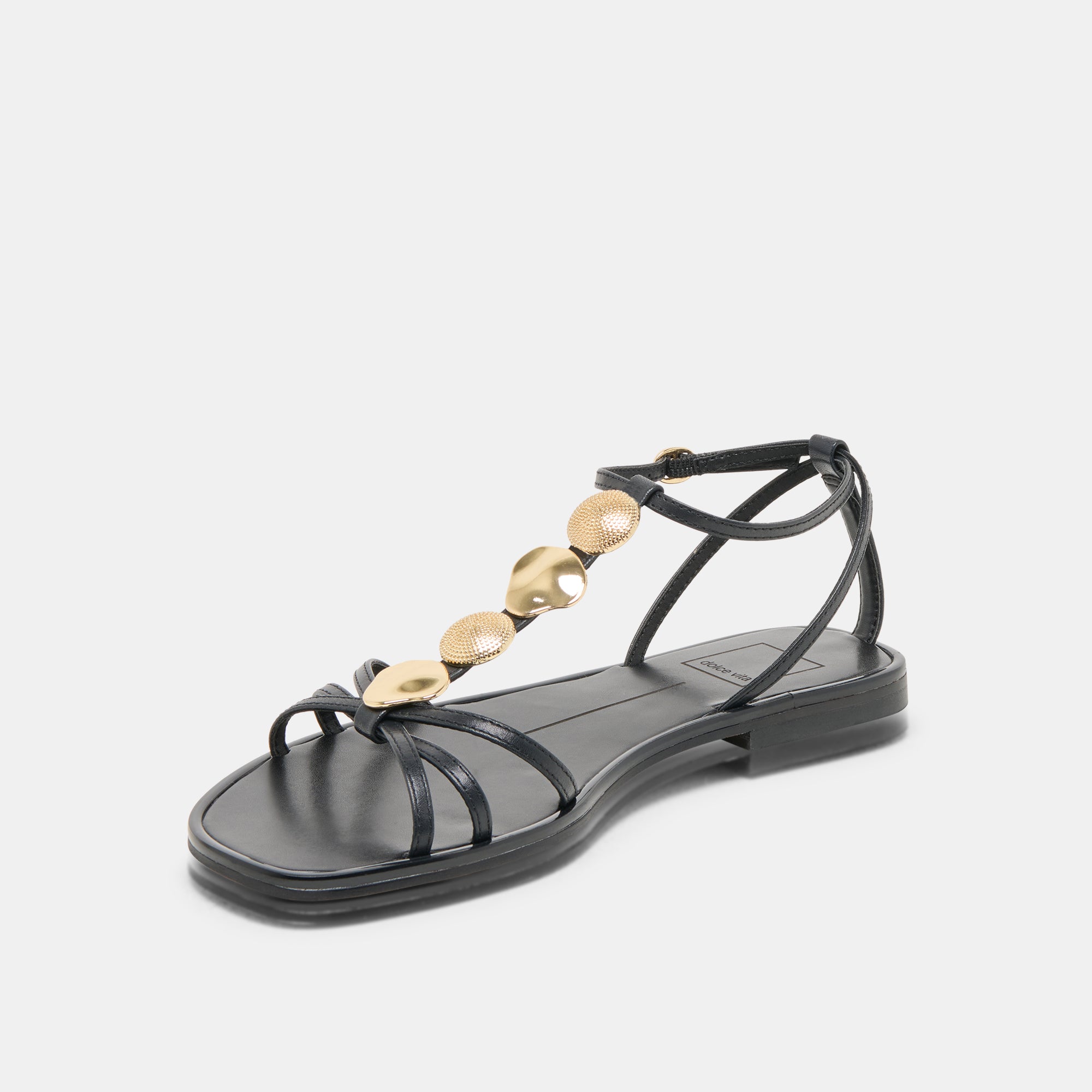 Faun Black Leather Sandals | Dolce Vita Women