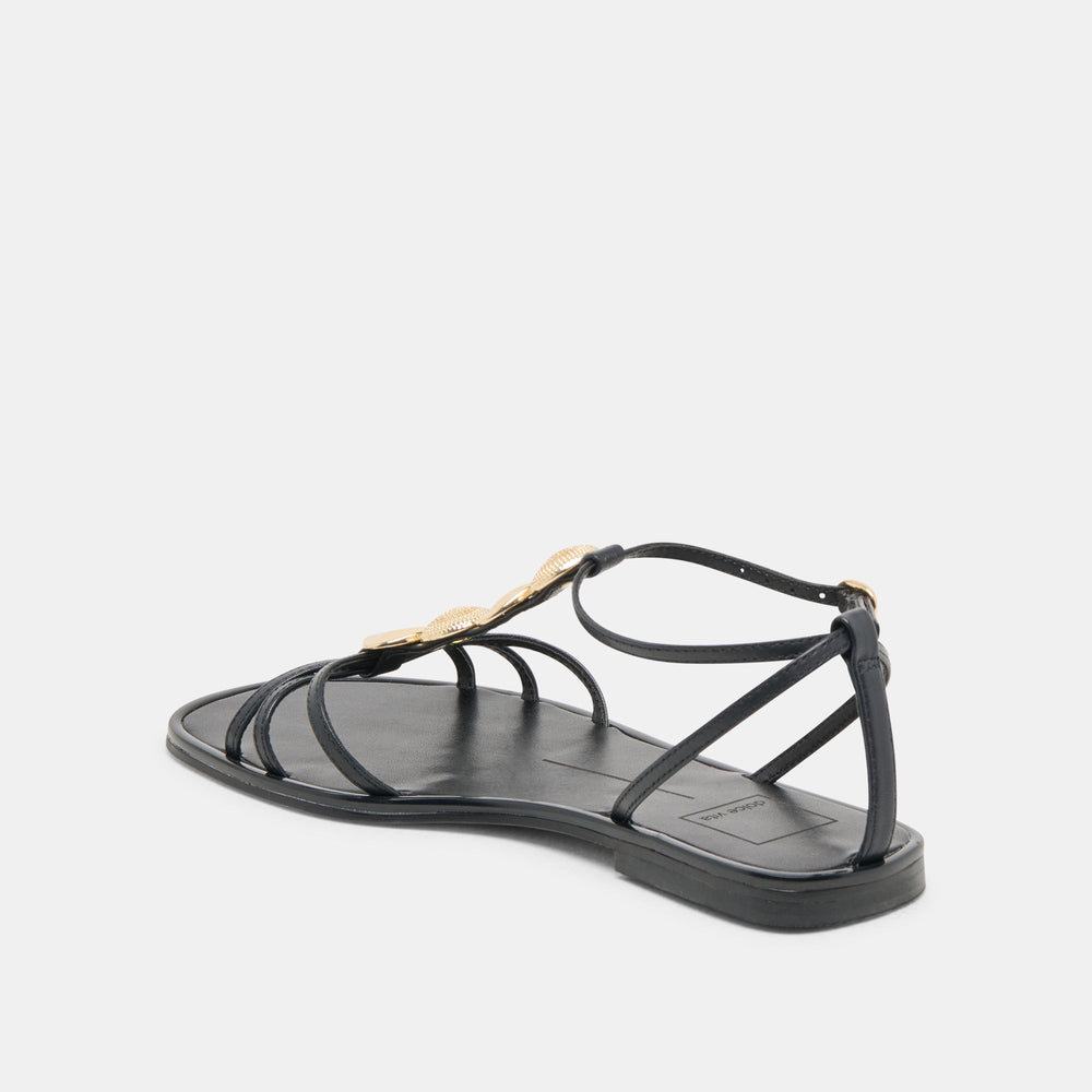 Faun Black Leather Sandals | Dolce Vita Women