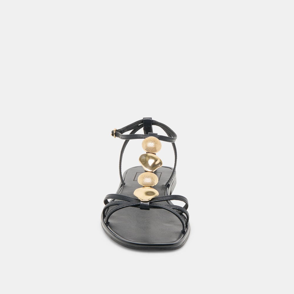 Faun Black Leather Sandals | Dolce Vita Women
