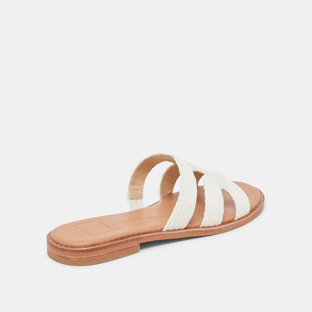 EMON SANDALS WHITE RAFFIA | Dolce Vita Women