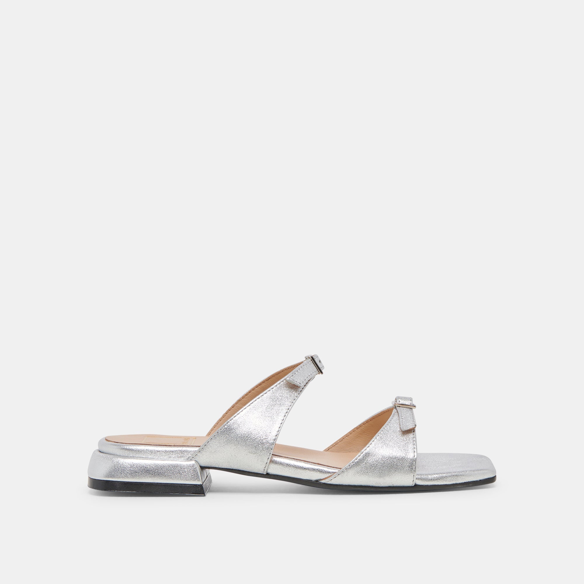 LAVERN SANDALS SILVER METALLIC LEATHER | Women Dolce Vita