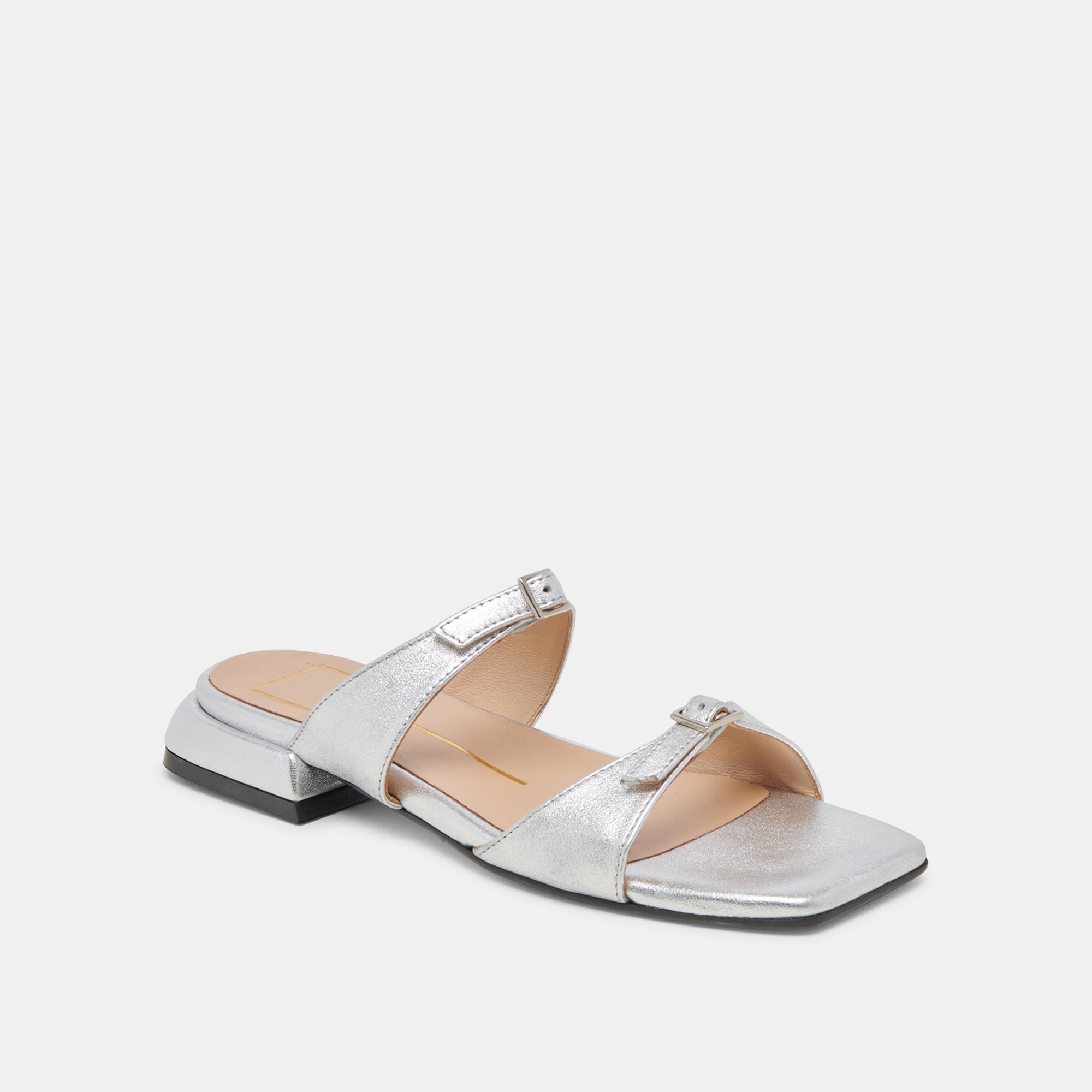 LAVERN SANDALS SILVER METALLIC LEATHER | Women Dolce Vita