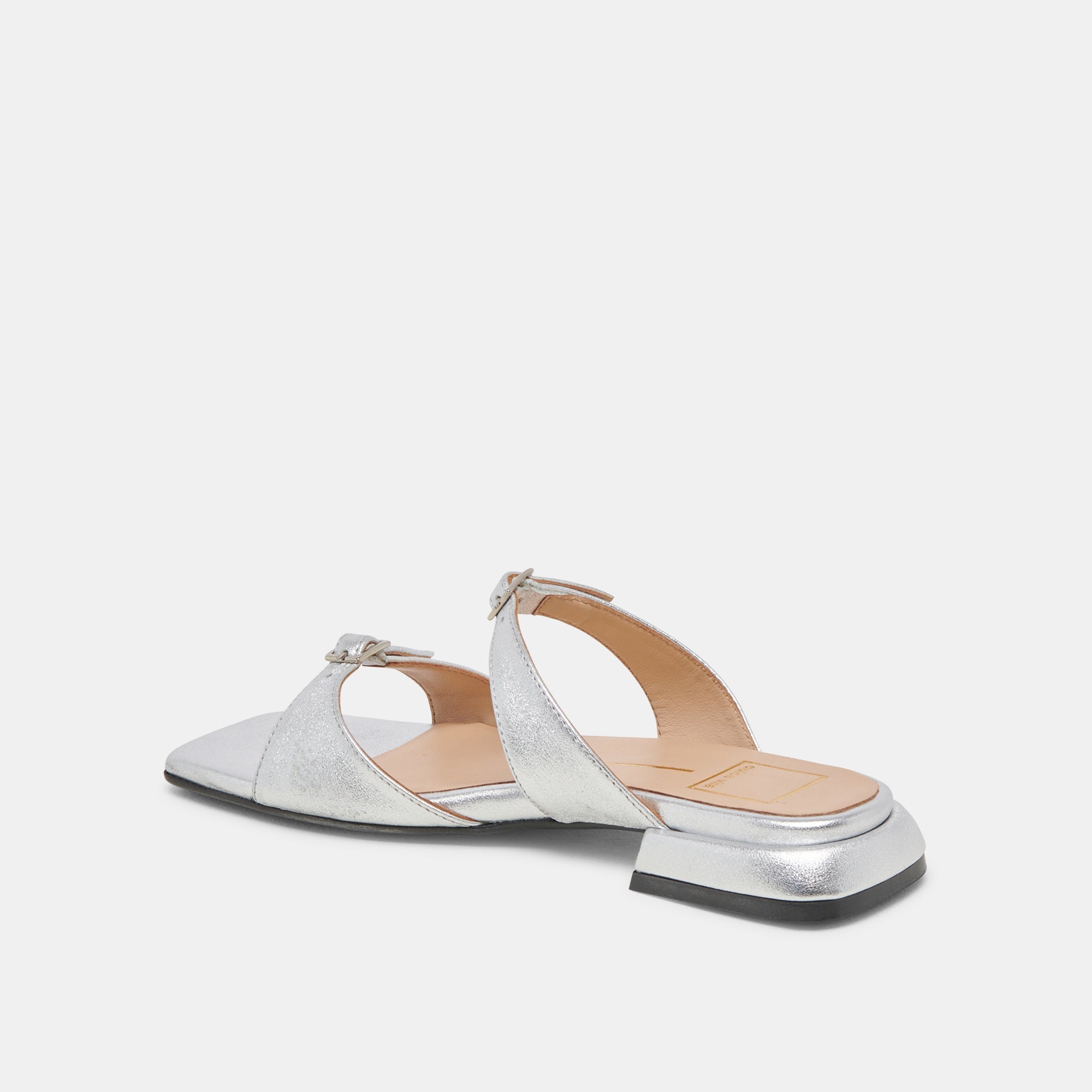 LAVERN SANDALS SILVER METALLIC LEATHER | Women Dolce Vita