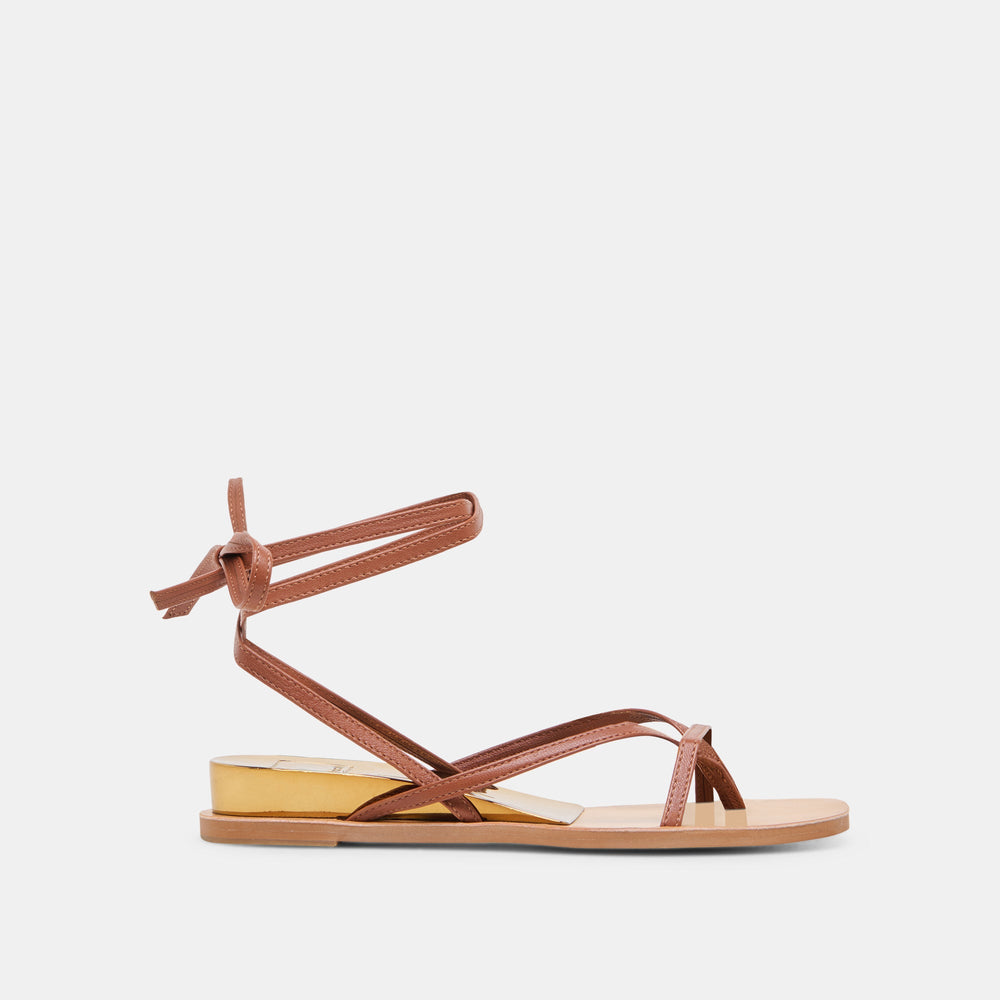 RUDIE SANDALS COGNAC LEATHER | Dolce Vita Women