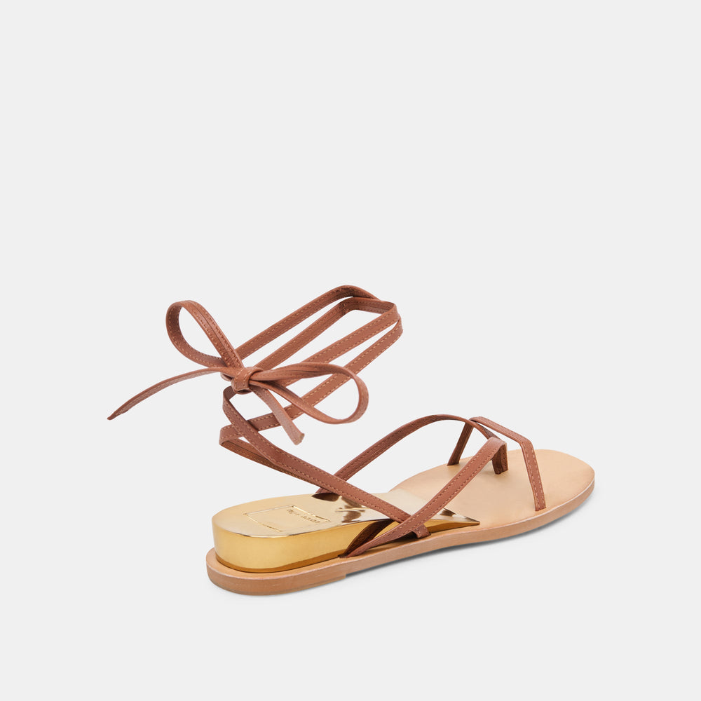 RUDIE SANDALS COGNAC LEATHER | Dolce Vita Women