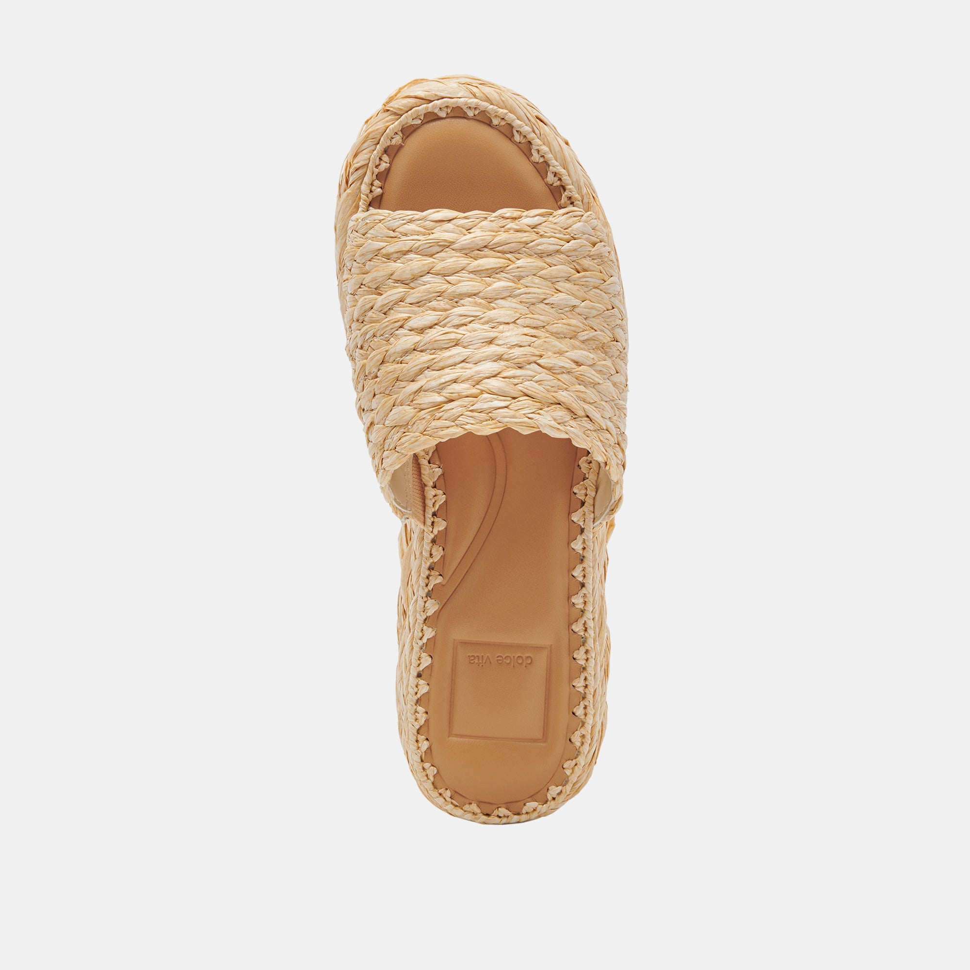 Chavi Wide Sandals LT Natural Raffia | Women Dolce Vita