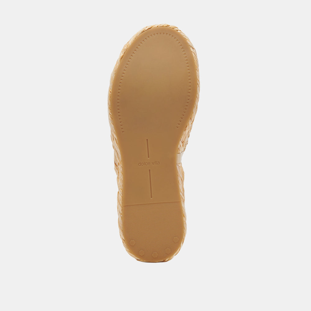 Chavi Wide Sandals LT Natural Raffia | Women Dolce Vita