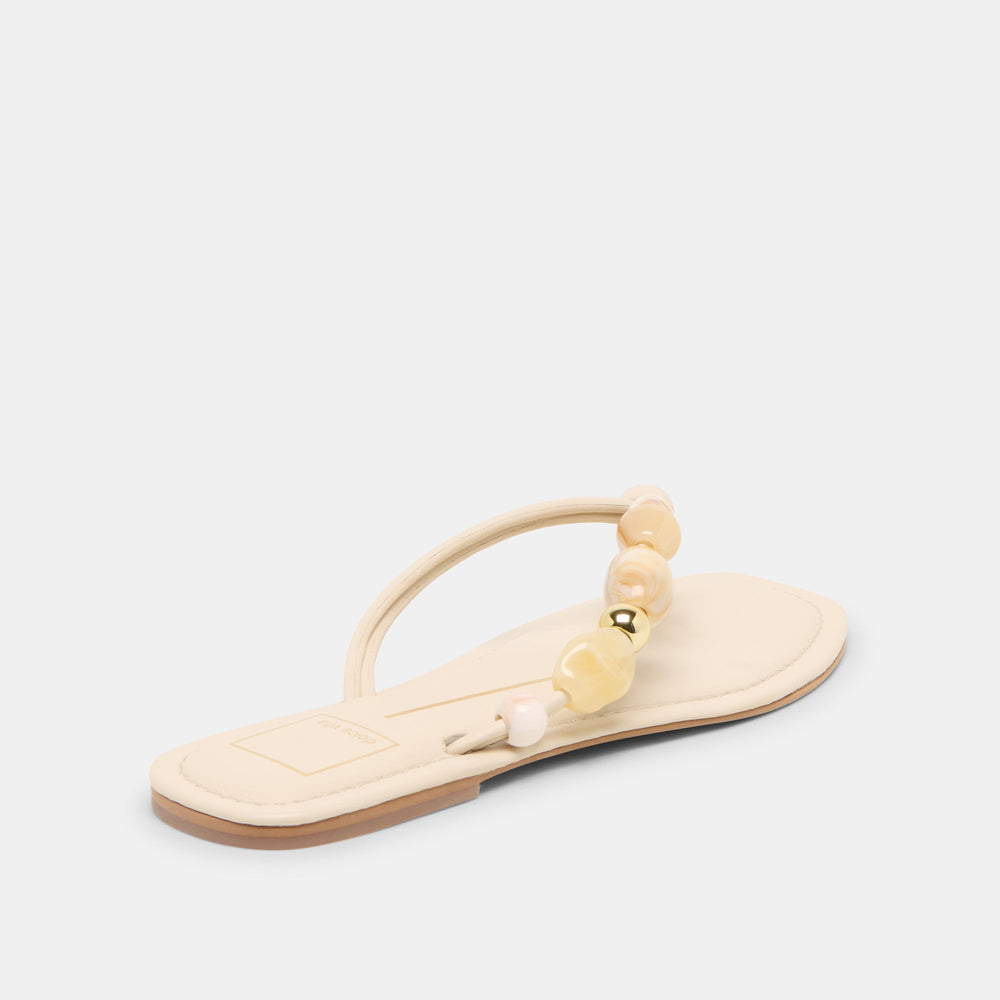 Cely Ivory Leather Sandals | Women Dolce Vita