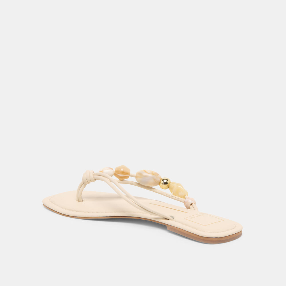 Cely Ivory Leather Sandals | Women Dolce Vita
