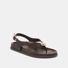 Jony Dk Brown Leather Sandals | Dolce Vita Women