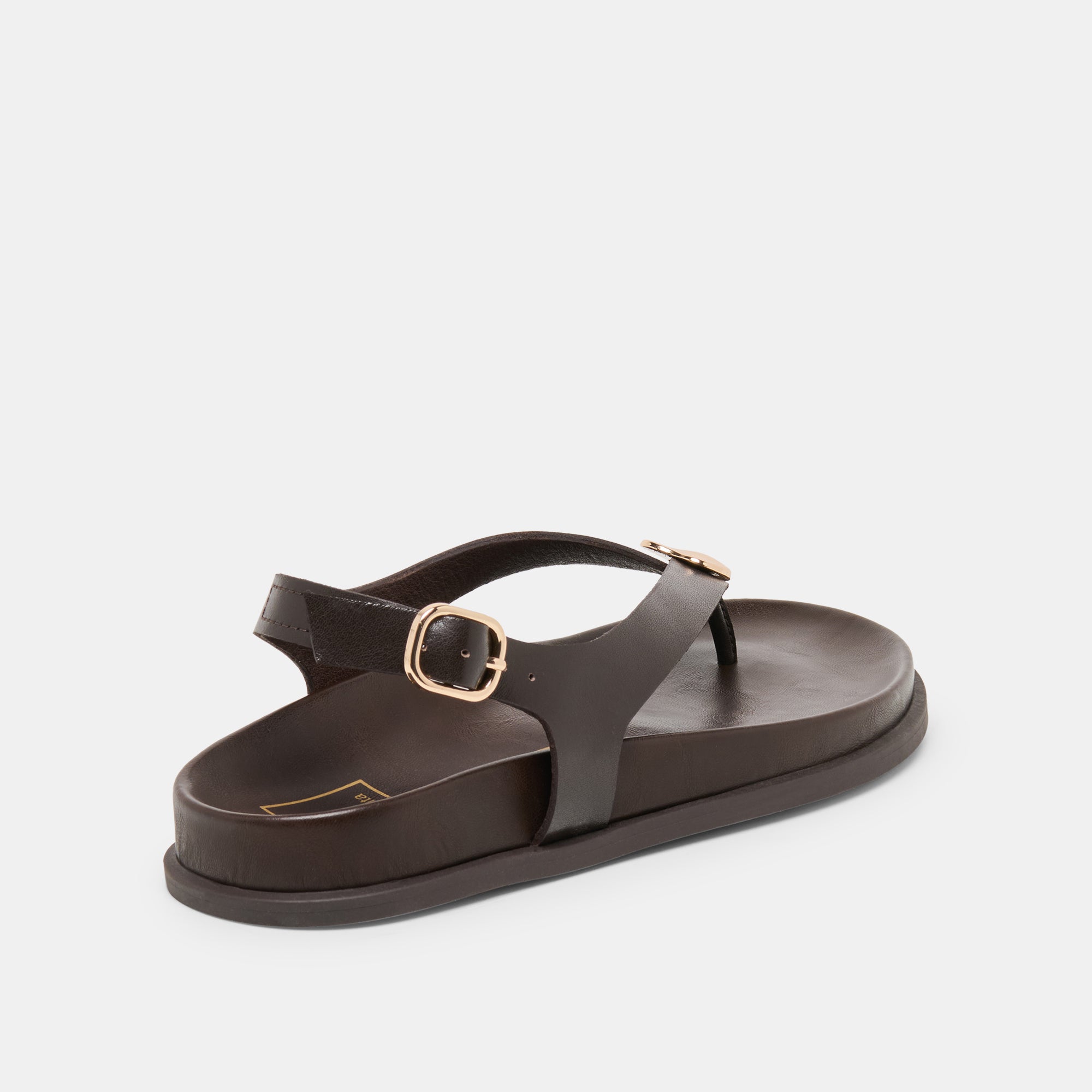 Jony Dk Brown Leather Sandals | Dolce Vita Women