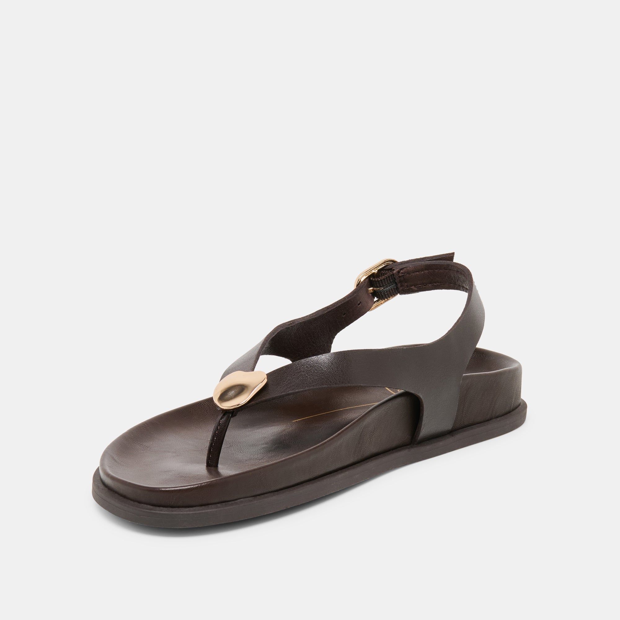 Jony Dk Brown Leather Sandals | Dolce Vita Women