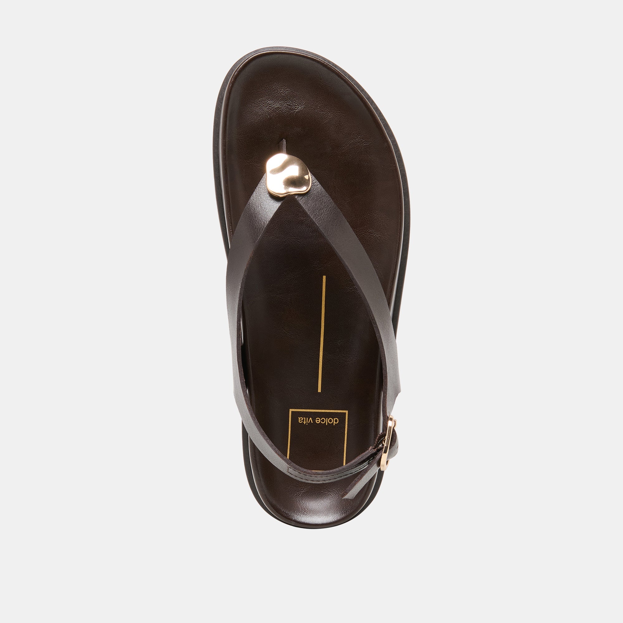 Jony Dk Brown Leather Sandals | Dolce Vita Women