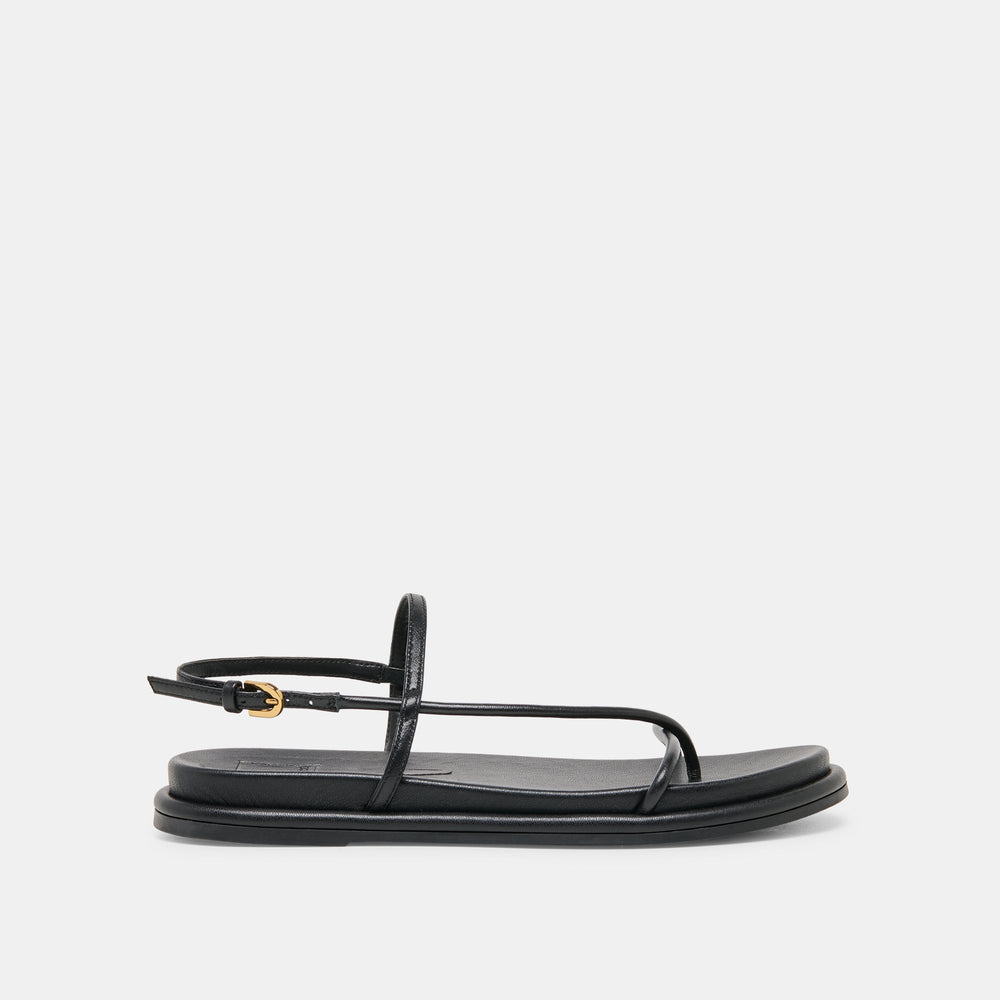 Dom Black Leather Sandals | Women Dolce Vita