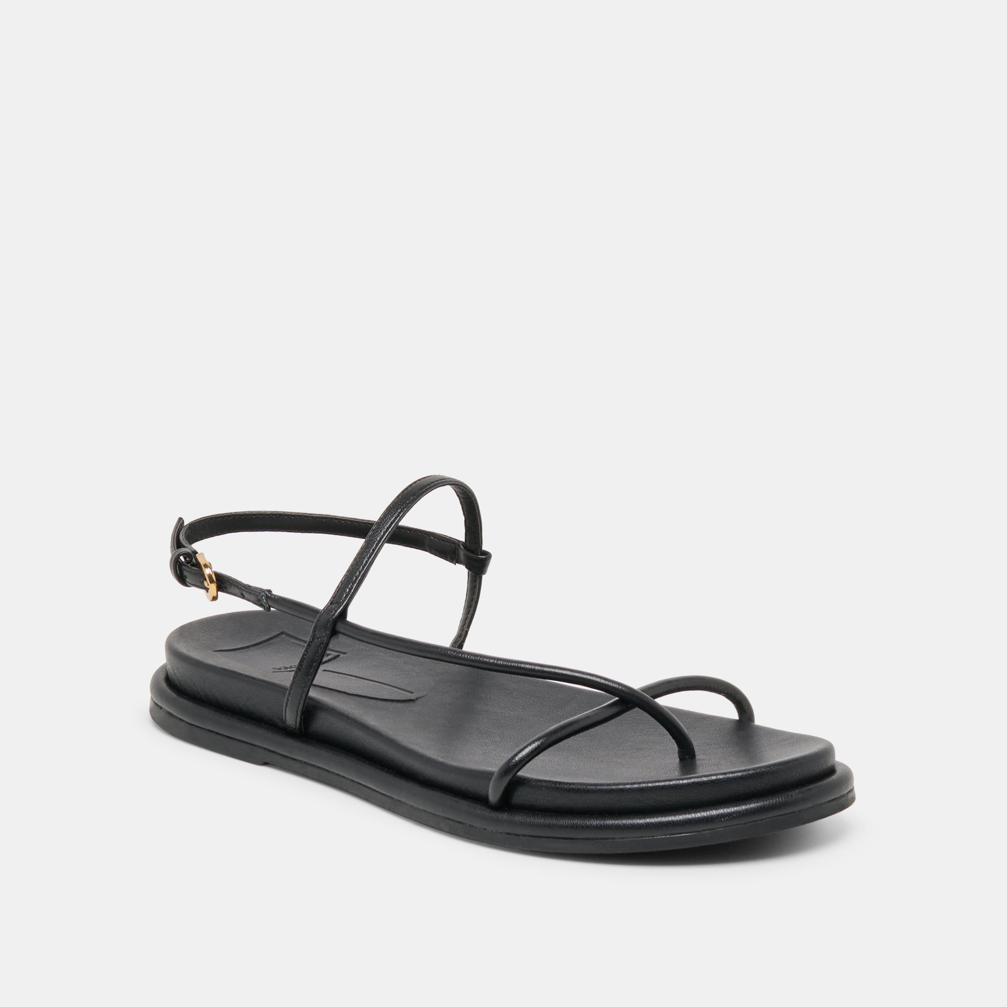 Dom Black Leather Sandals | Women Dolce Vita