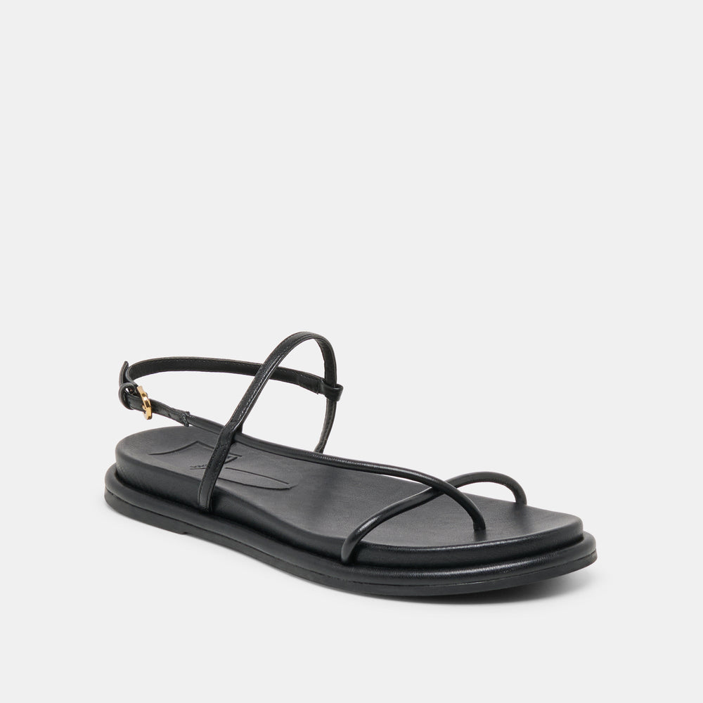 Dom Black Leather Sandals | Women Dolce Vita