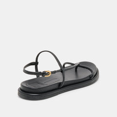 Dom Black Leather Sandals | Women Dolce Vita