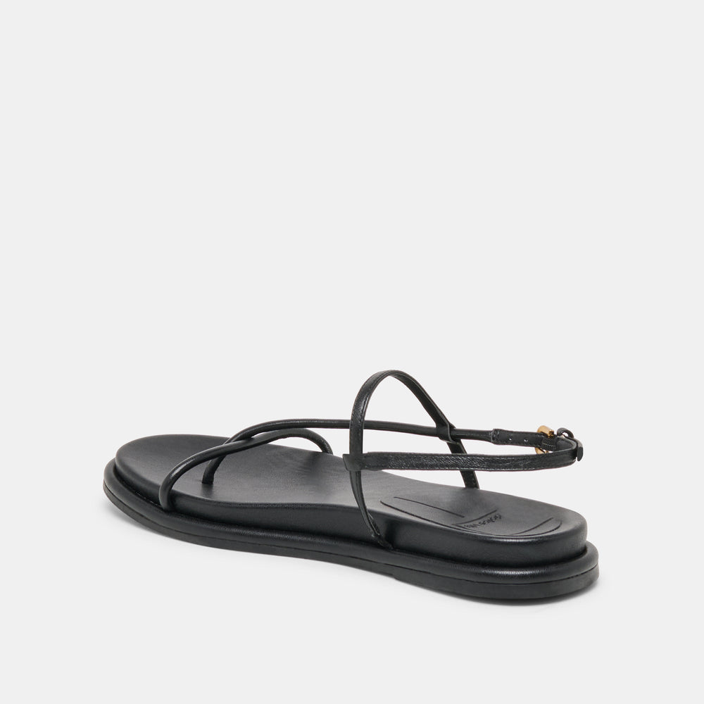 Dom Black Leather Sandals | Women Dolce Vita