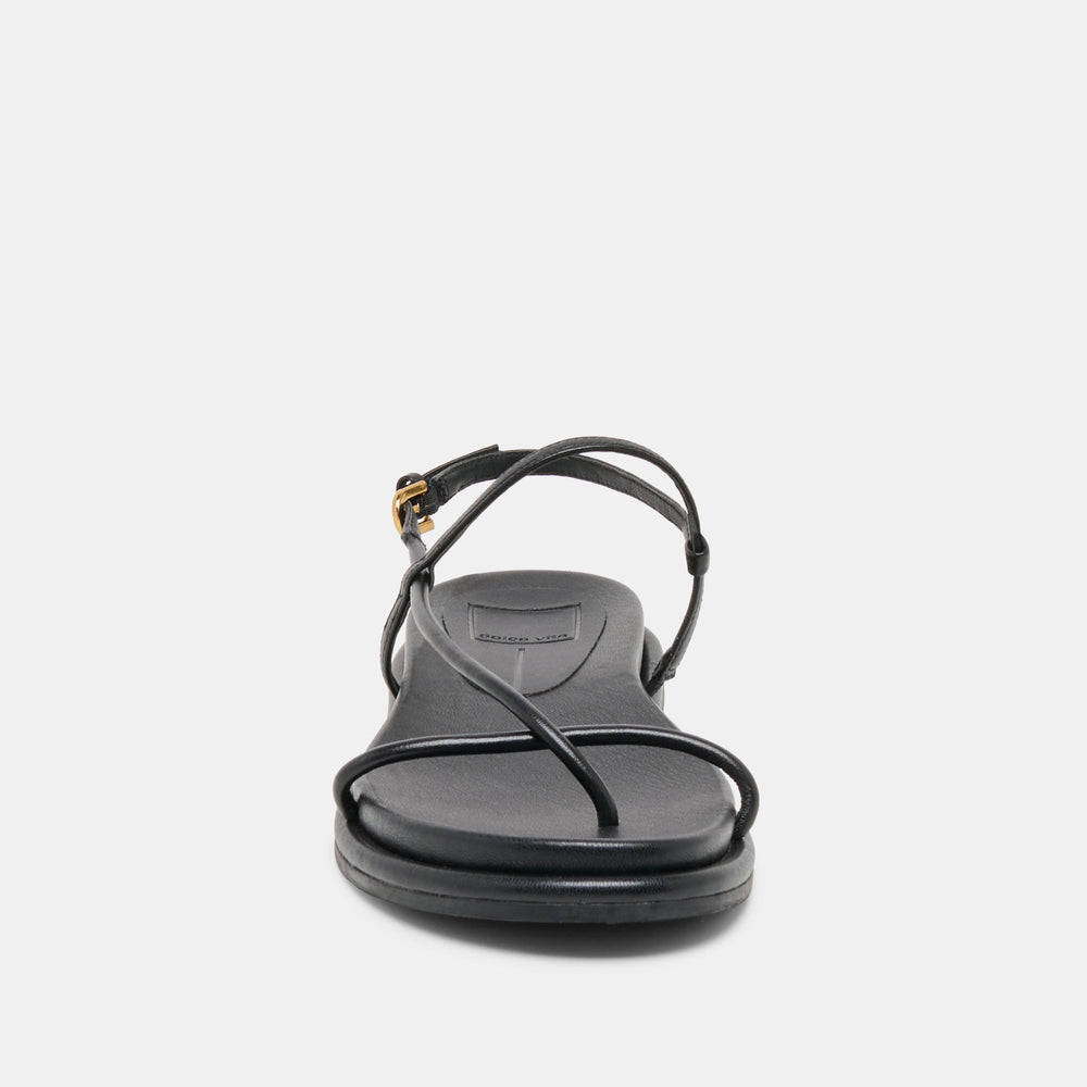 Dom Black Leather Sandals | Women Dolce Vita