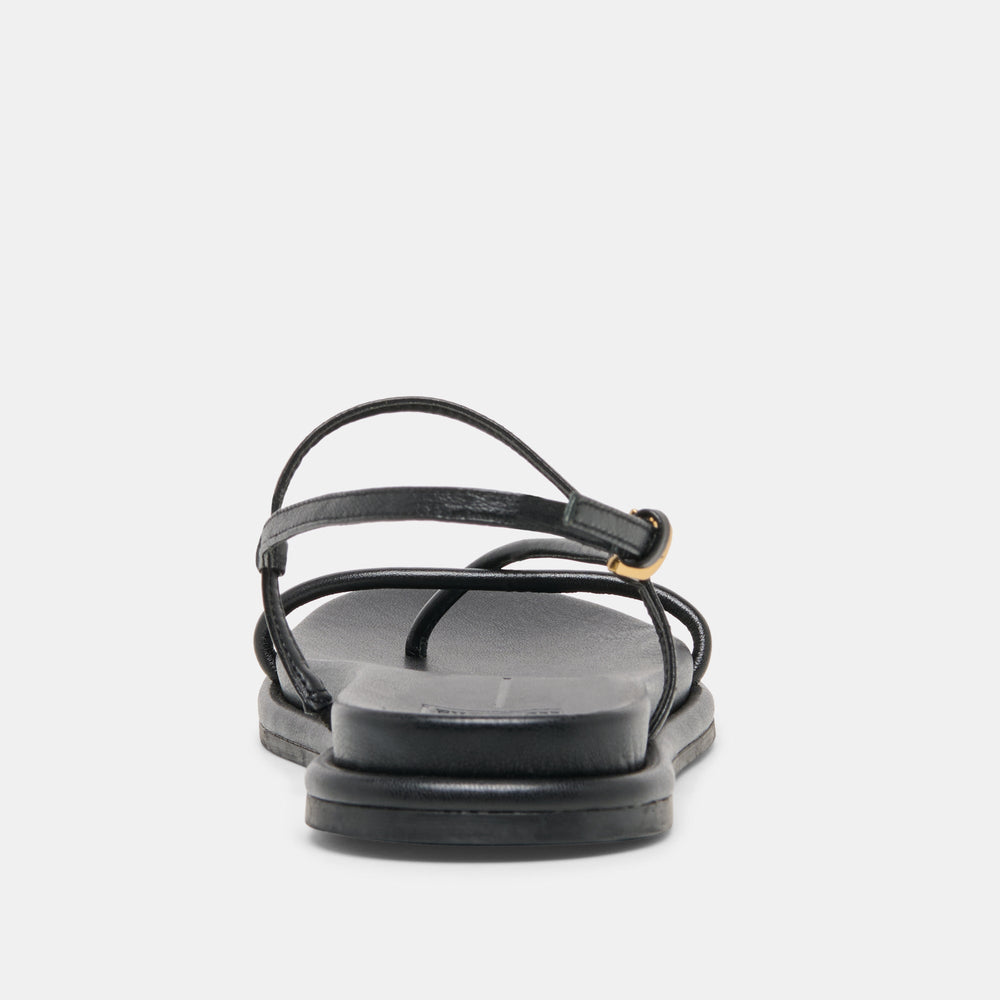 Dom Black Leather Sandals | Women Dolce Vita