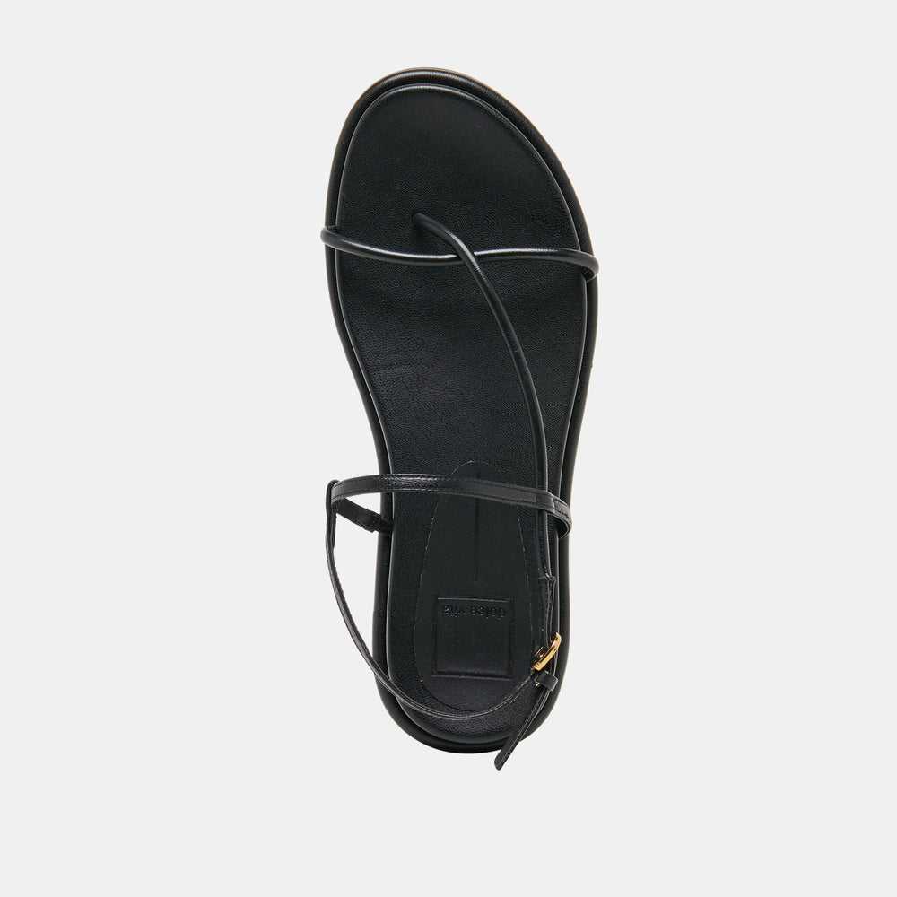 Dom Black Leather Sandals | Women Dolce Vita