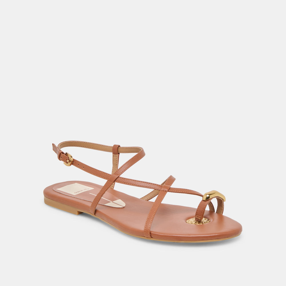 KESHA SANDALS COGNAC LEATHER | Women Dolce Vita
