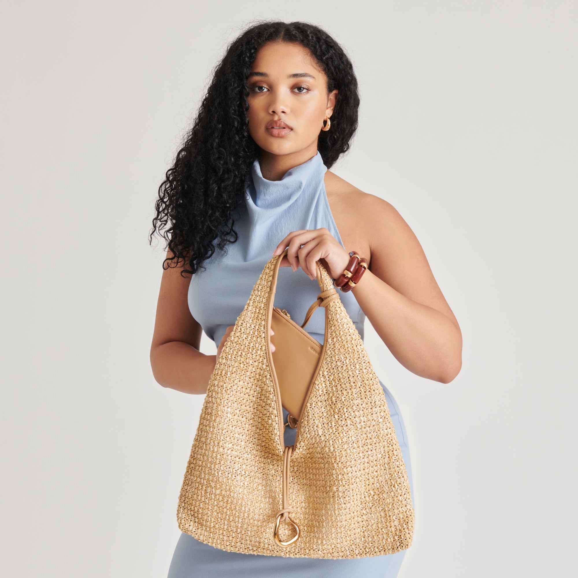 MISSIE TOTE NATURAL RAFFIA | Women Dolce Vita