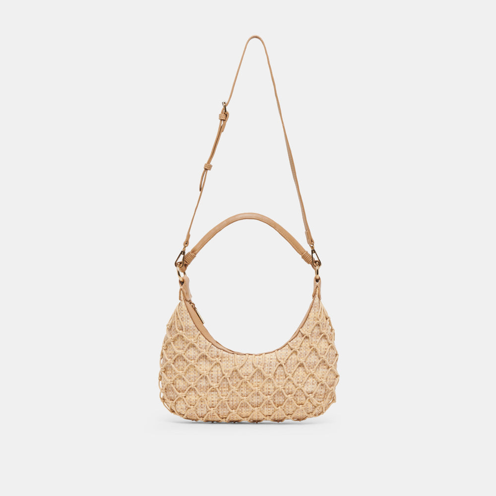 POSITANO SHOULDER BAG NATURAL RAFFIA | Dolce Vita Women
