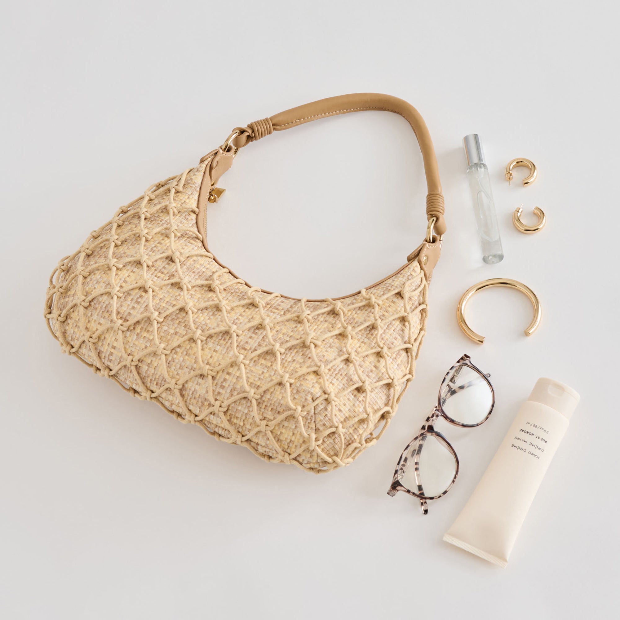 POSITANO SHOULDER BAG NATURAL RAFFIA | Dolce Vita Women