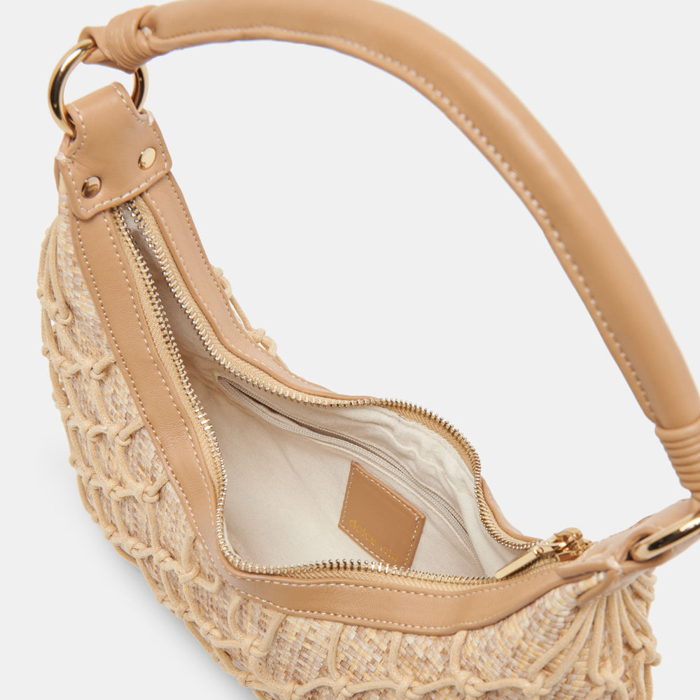 POSITANO SHOULDER BAG NATURAL RAFFIA | Dolce Vita Women