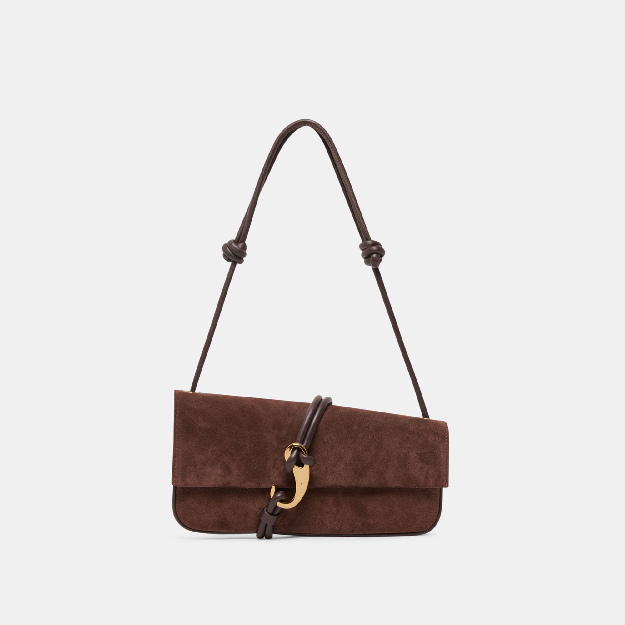 Alice Chocolate Suede Shoulder Bag | Women Dolce Vita