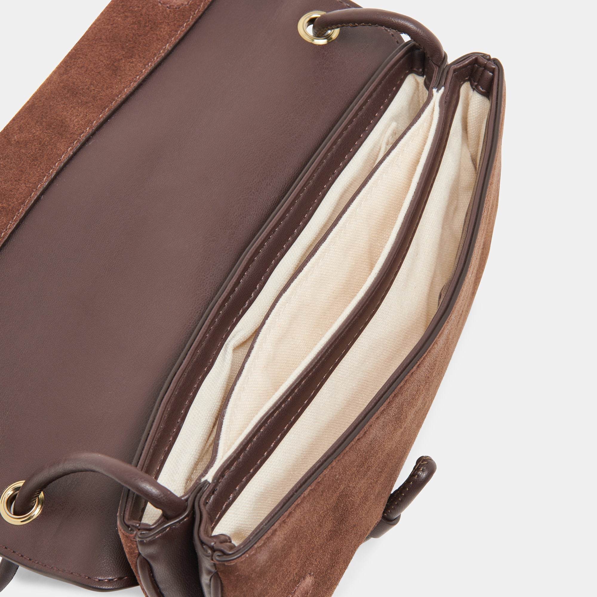 Alice Chocolate Suede Shoulder Bag | Women Dolce Vita