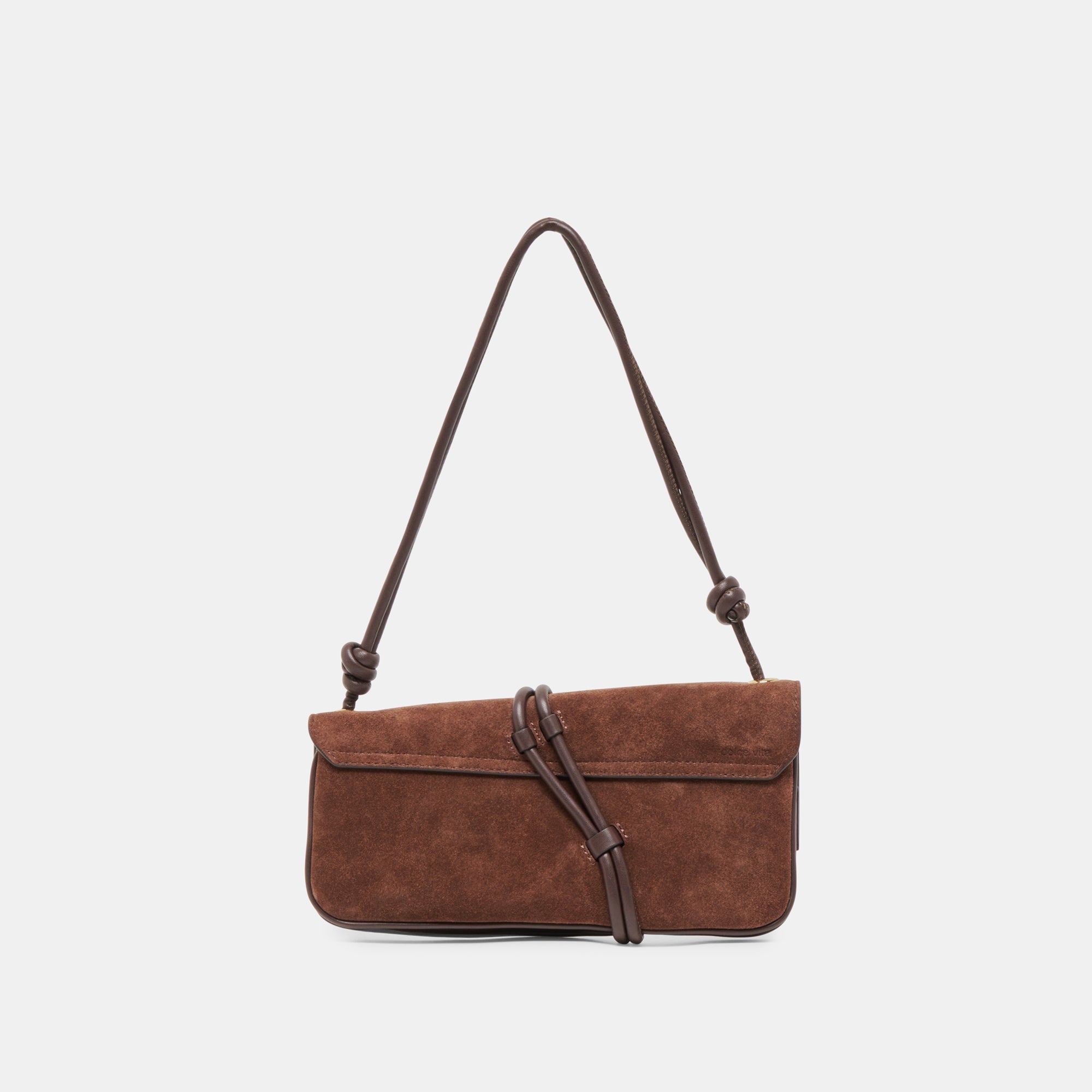 Alice Chocolate Suede Shoulder Bag | Women Dolce Vita