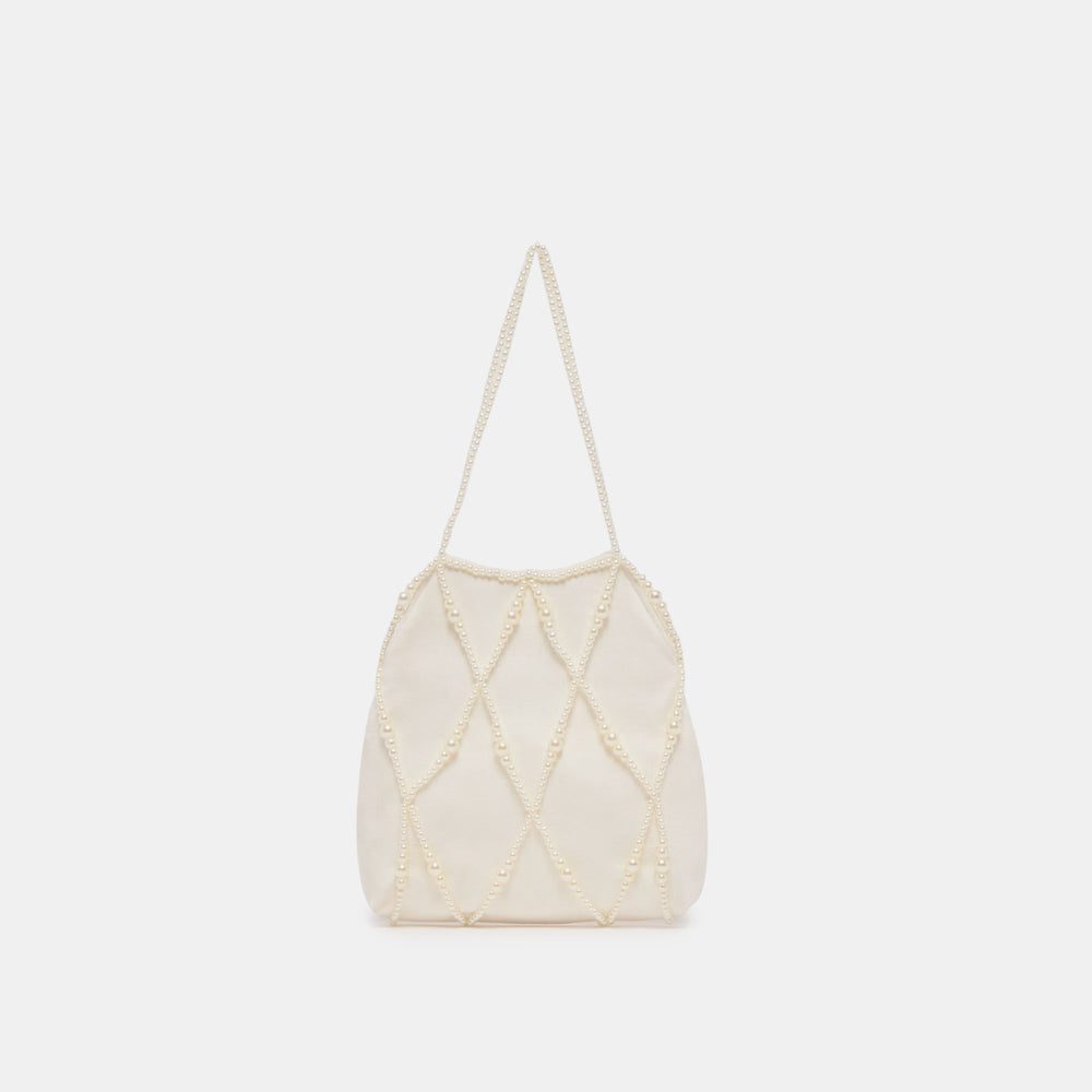 Serilda Ivory Satin Handbag | Women Dolce Vita