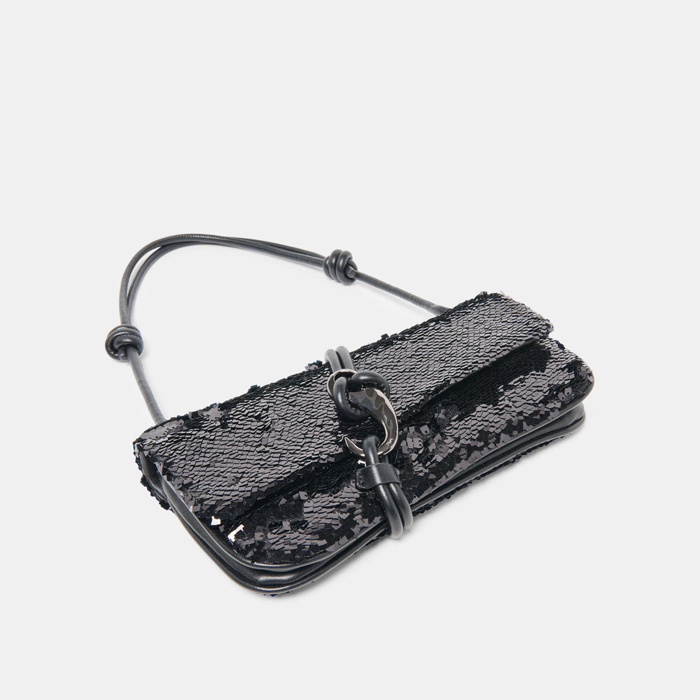 Alice Black Sequin Shoulder Bag | Dolce Vita Women