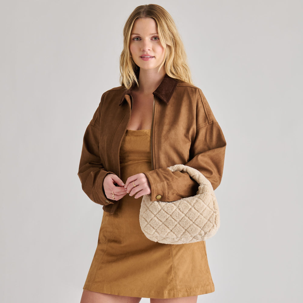 Frankie Natural Plush Handbag | Women Dolce Vita