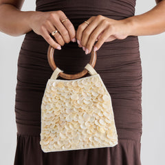 Allegra Natural Sequin Handbag | Dolce Vita Women