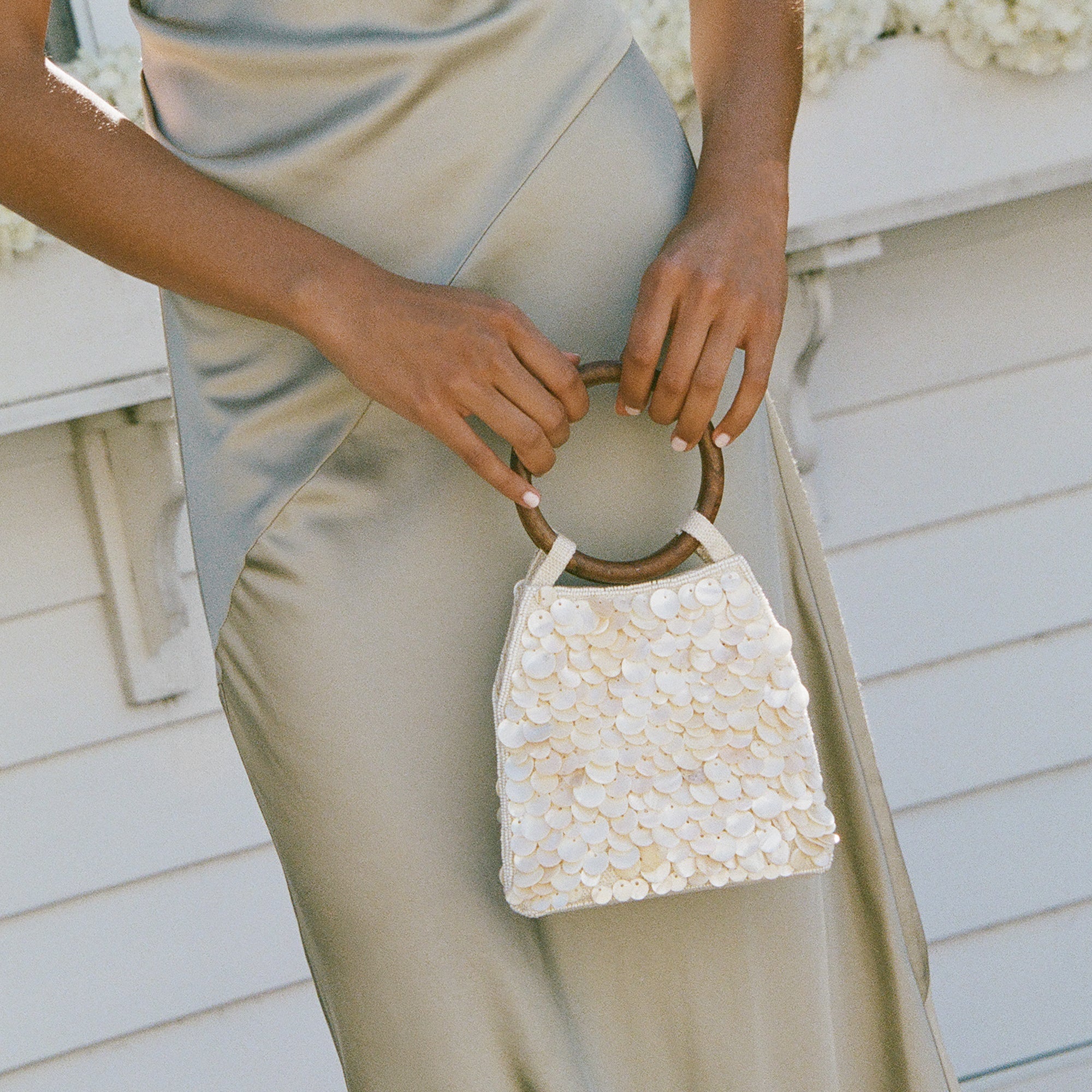 Allegra Natural Sequin Handbag | Dolce Vita Women