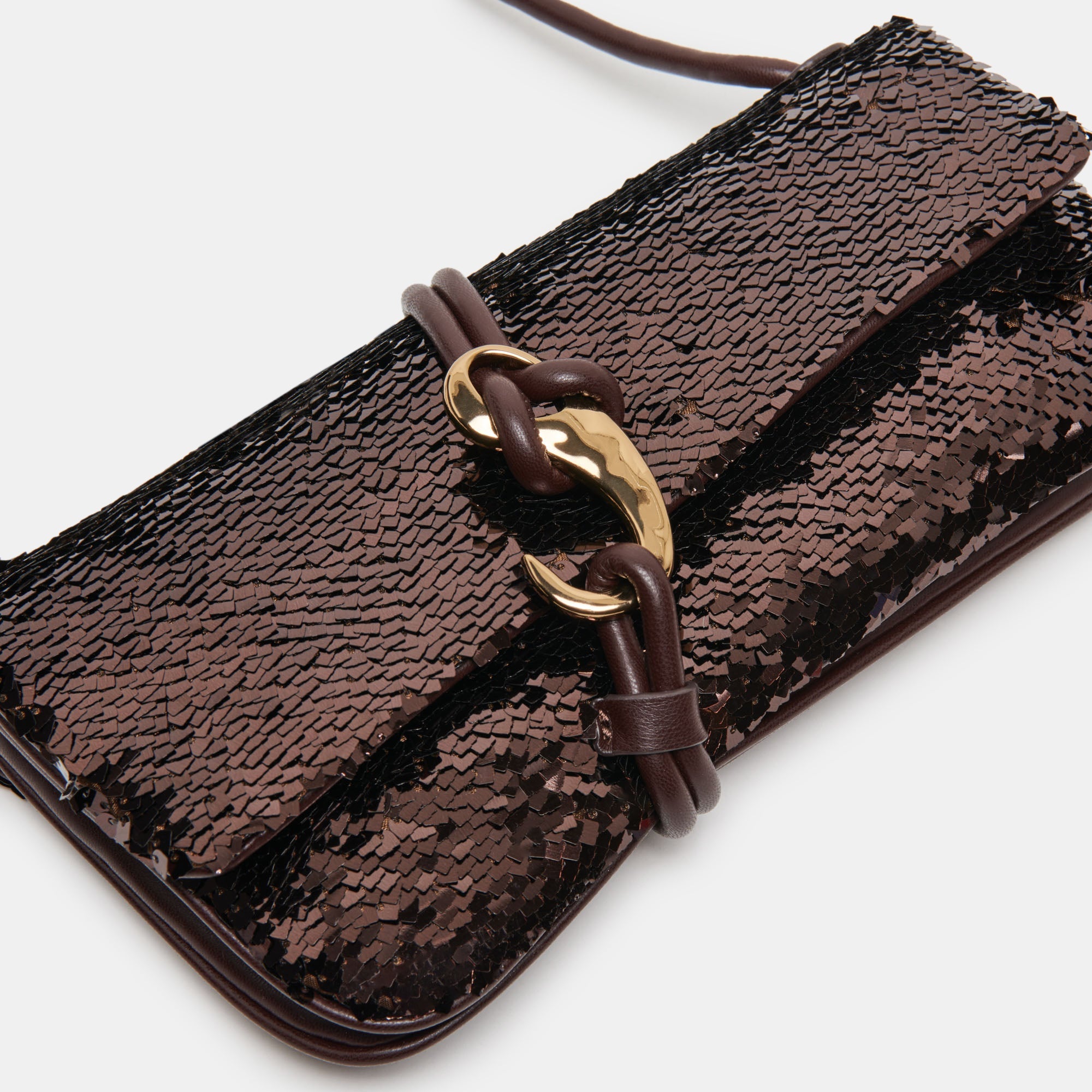 ALICE SHOULDER BAG BROWN SEQUIN STELLA | Dolce Vita Women