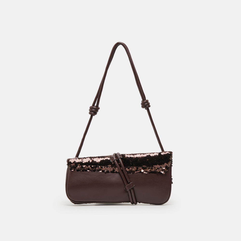 ALICE SHOULDER BAG BROWN SEQUIN STELLA | Dolce Vita Women