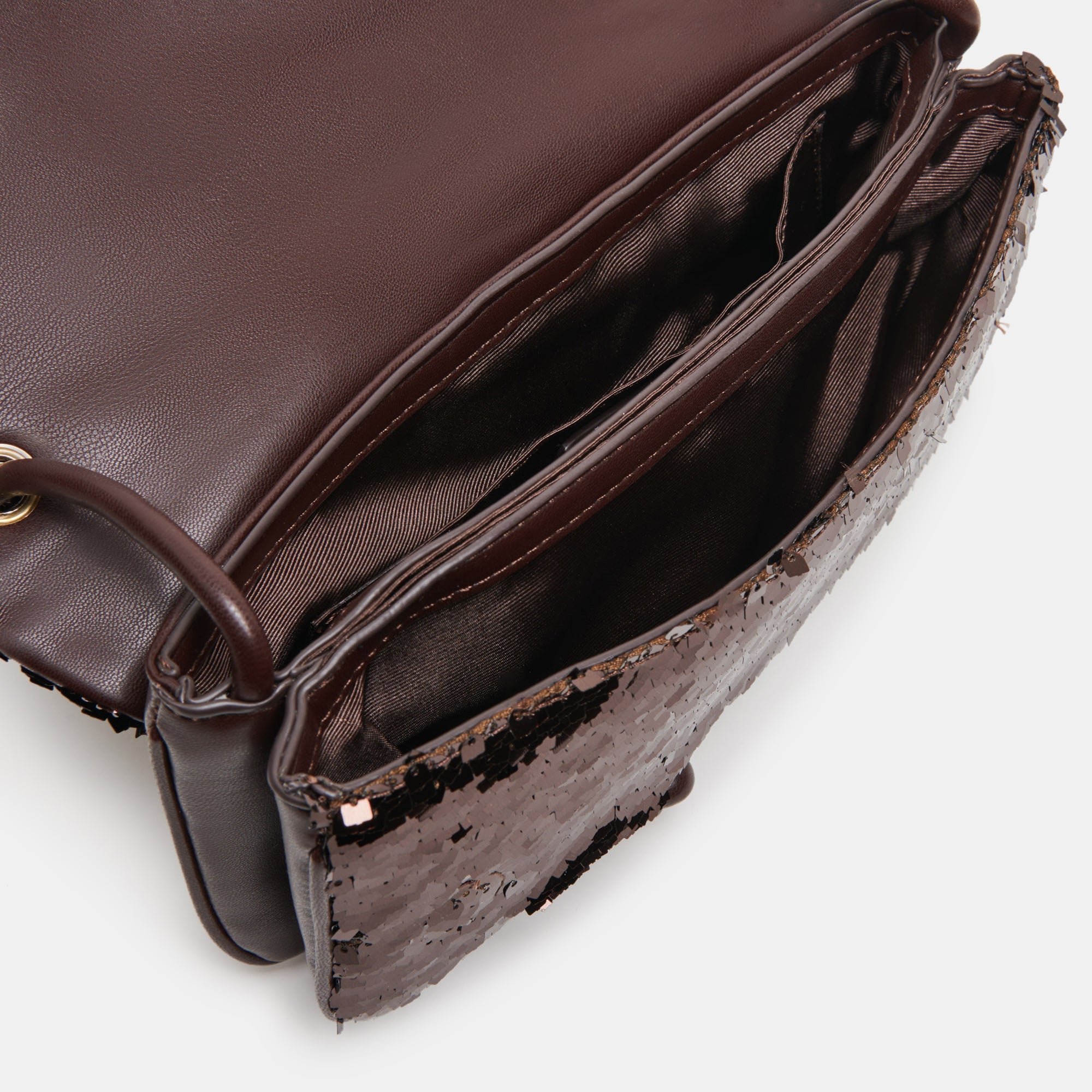 ALICE SHOULDER BAG BROWN SEQUIN STELLA | Dolce Vita Women