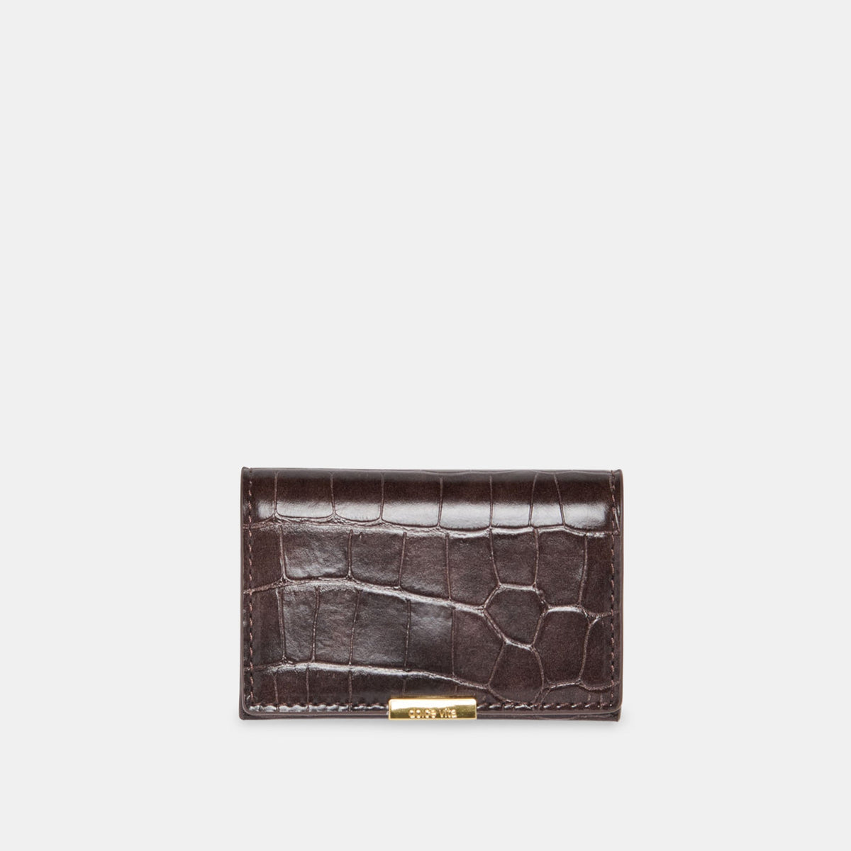 Mini-Me Brown Croco Stella Wallet | Women Dolce Vita