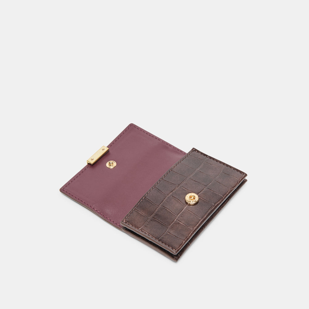 Mini-Me Brown Croco Stella Wallet | Women Dolce Vita