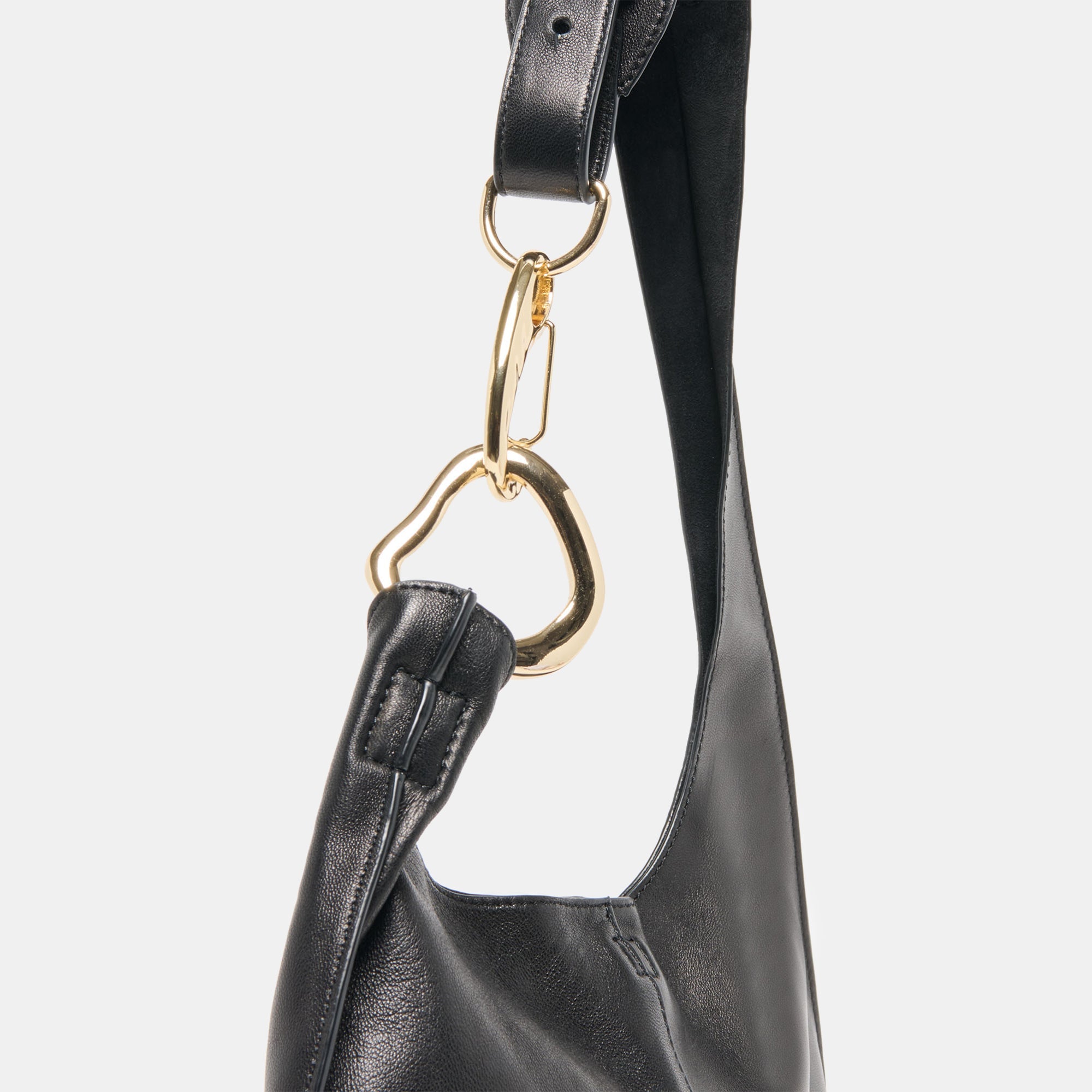 Johnnie Black Leather Shoulder Bag | Dolce Vita Women