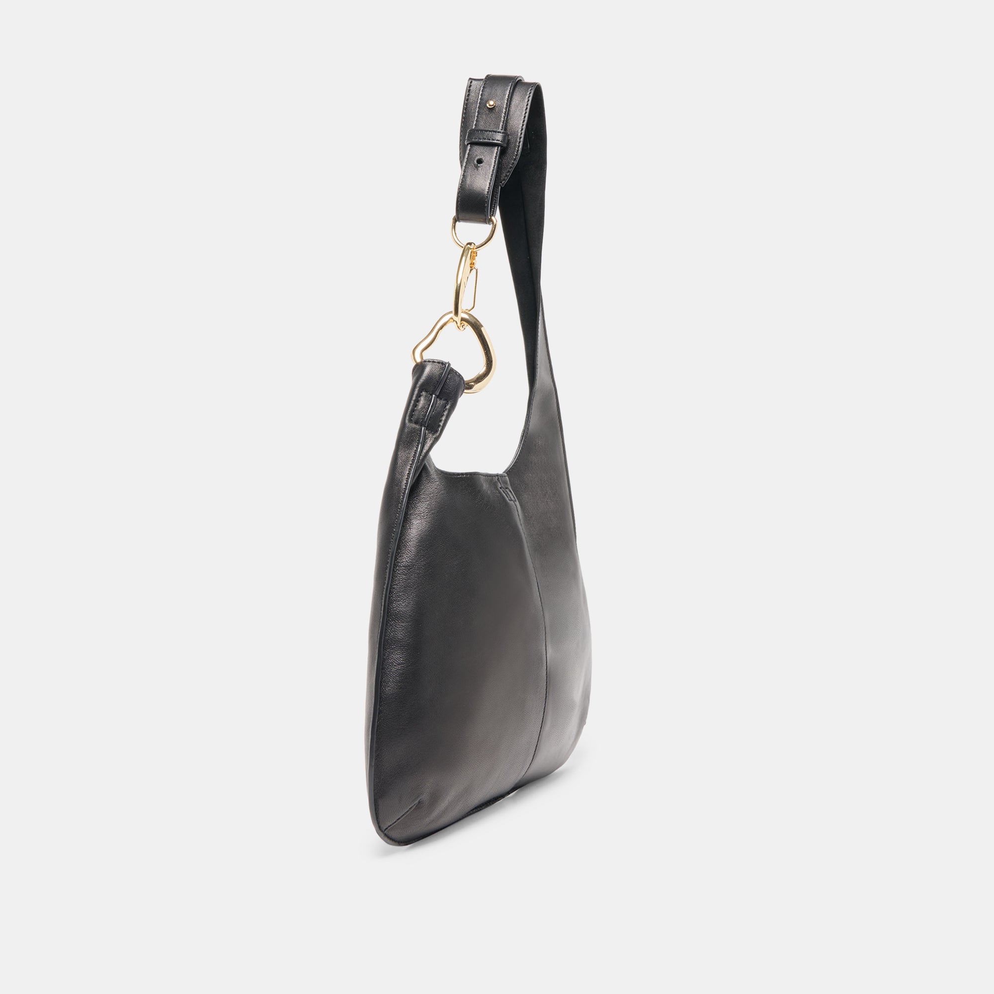 Johnnie Black Leather Shoulder Bag | Dolce Vita Women