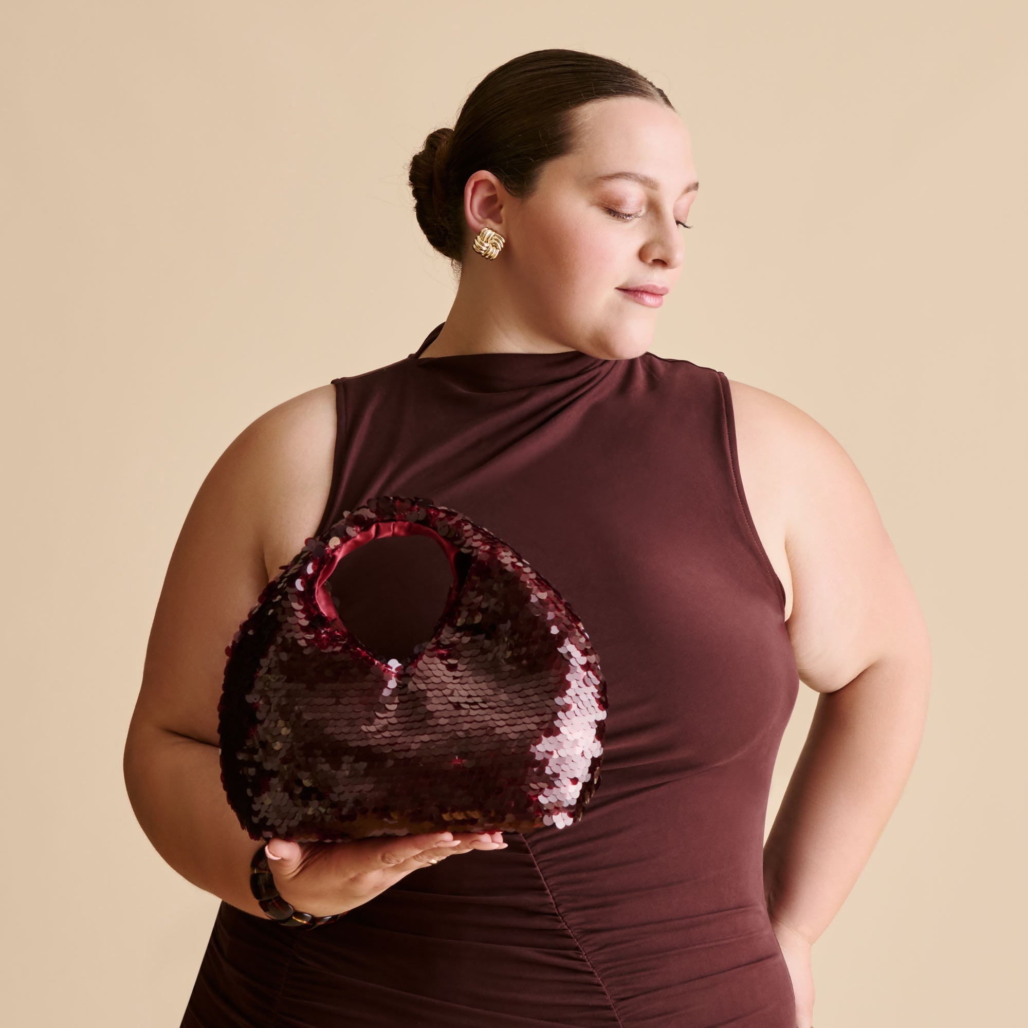 Dahlia Sequin Burgundy Sequin Handbag | Women Dolce Vita