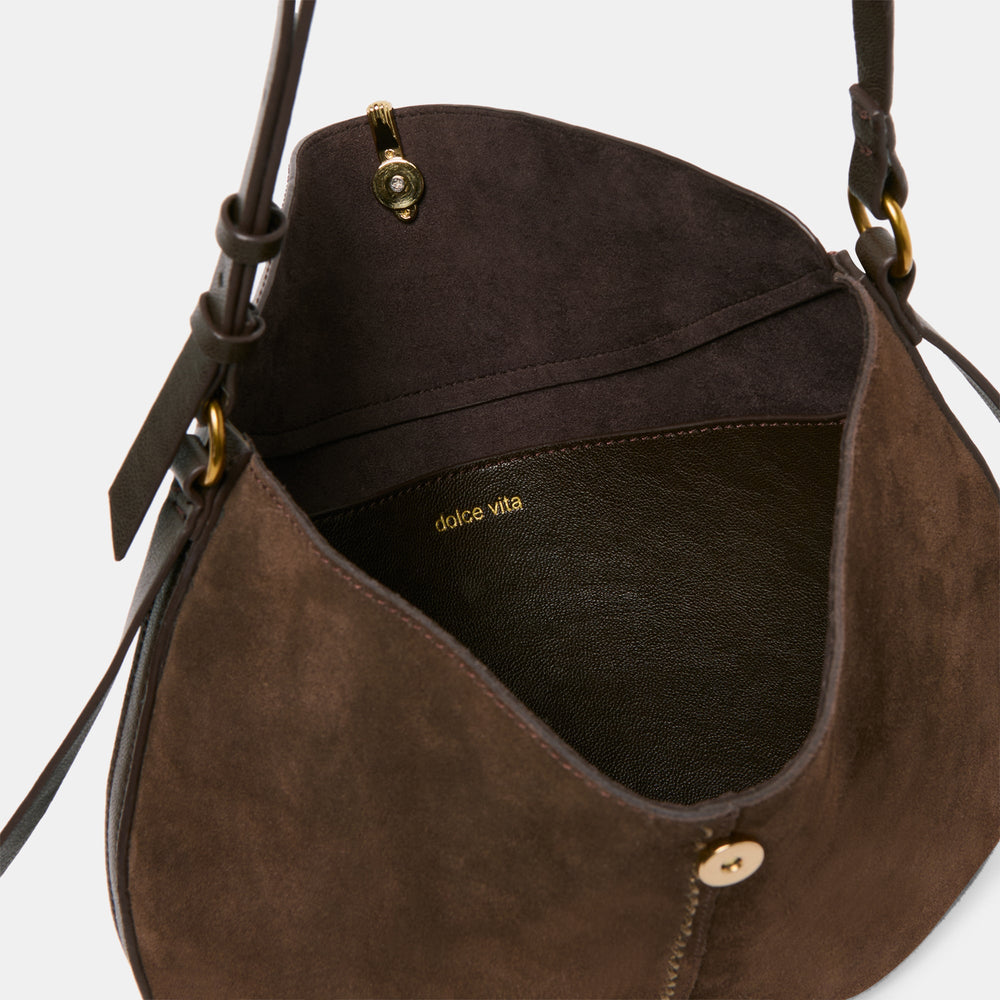 Bennett Espresso Suede Crossbody | Women Dolce Vita